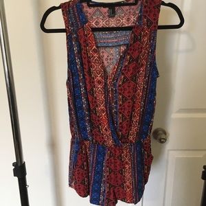 Patterned romper
